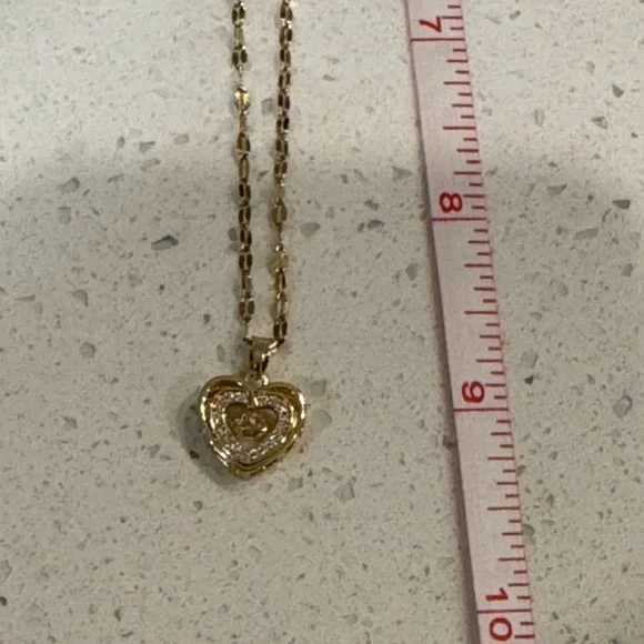 Gold Heart Pendant Necklace - Picture 4 of 4